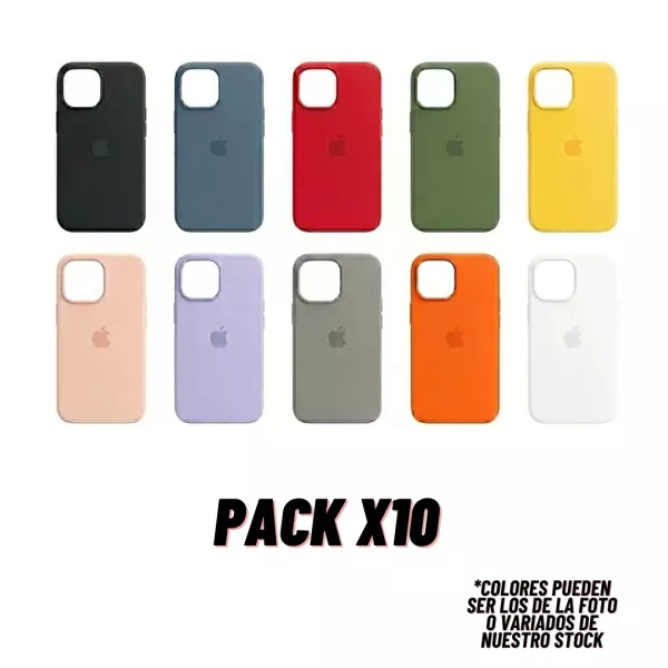 Pack x10 Fundas Silicone Case Iphone 11